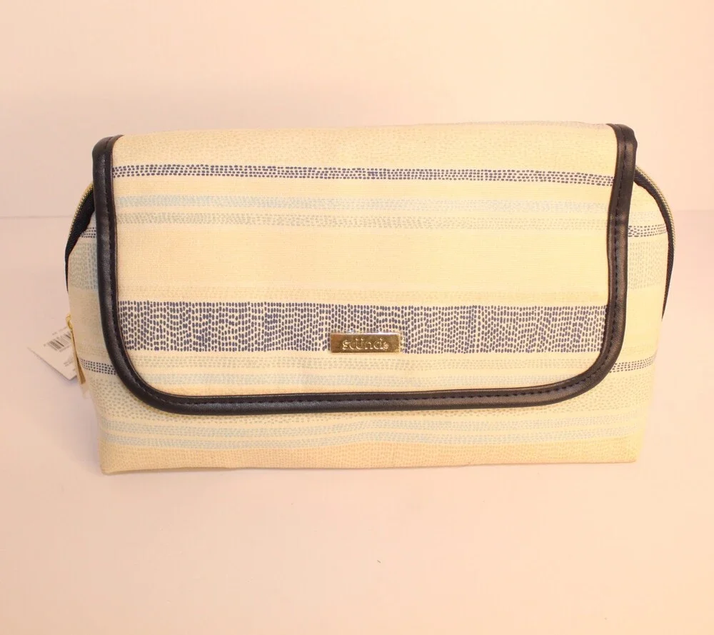 Conair Scunci  Beige Cosmetic & Travel‎ Toiletry Stripped Valet Organizer NWT